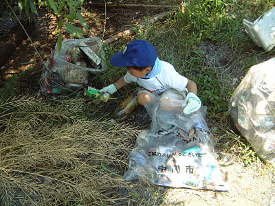 中間市遠賀川河川敷での清掃ボランティアの紹介