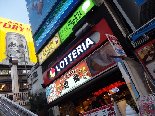 大阪難波グリコ看板とツーショット